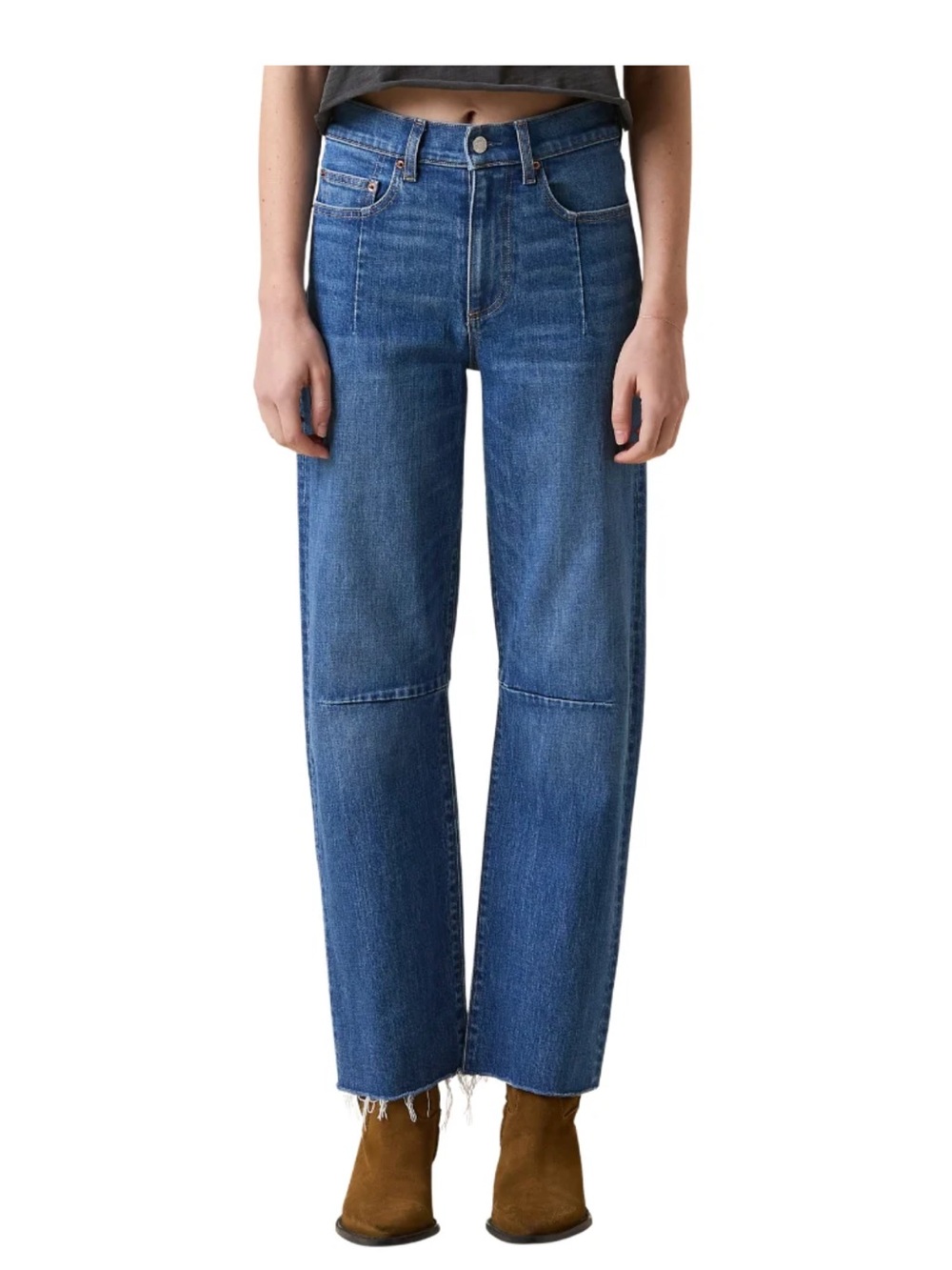 👌LE JEAN
PIXIE ANKLE FRAY MID RISE BOHEMIAN BLUE Jeans